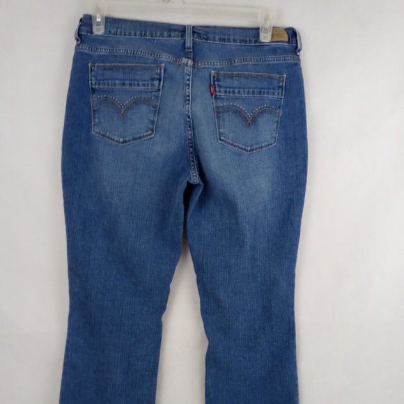 Levi's 515 Bootcut Beaded Distressed Jeans Sz 12M - Picture 4 of 13